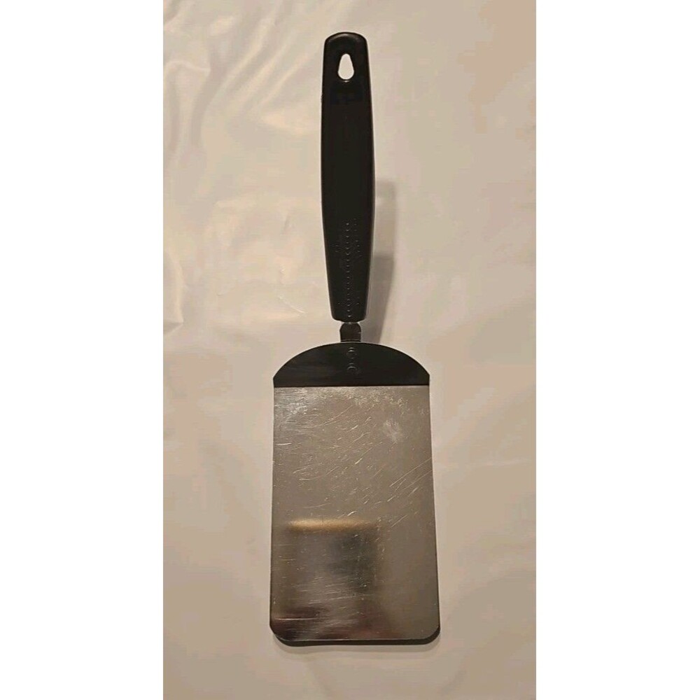 VTG Foley Stainless Chrome Plated Flipper Flat Top Spatula 9.5" Metal Angled